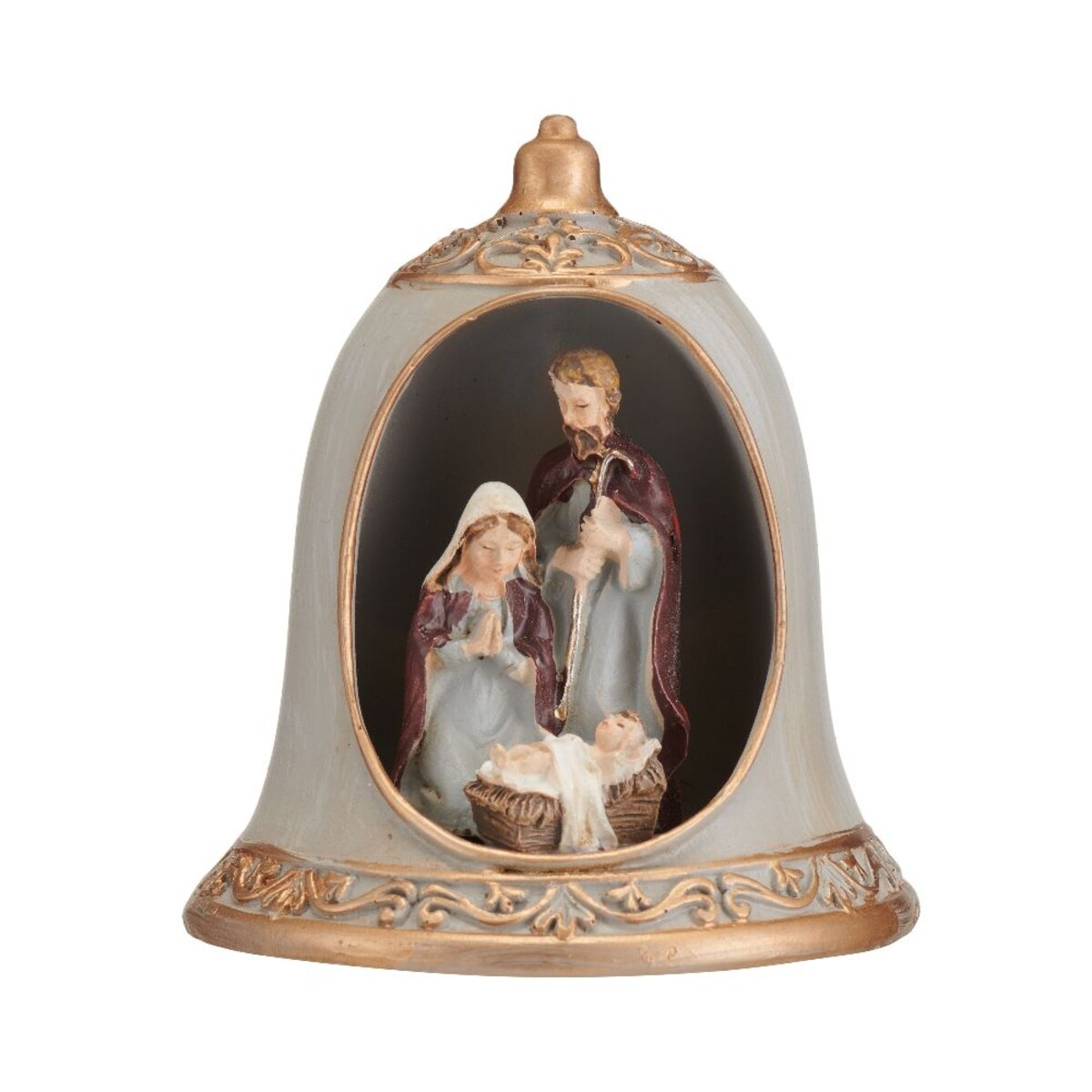 VILLA ITALIA Szopka bożonarodzeniowa LED Dzwonek 9 cm HOLY FAMILY
