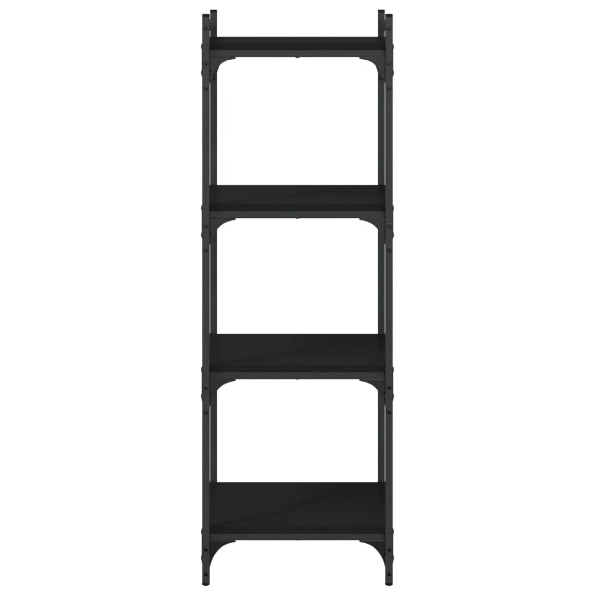 vidaXL 4-poziomowy regał na książki, czarny, 40x30x120 cm
