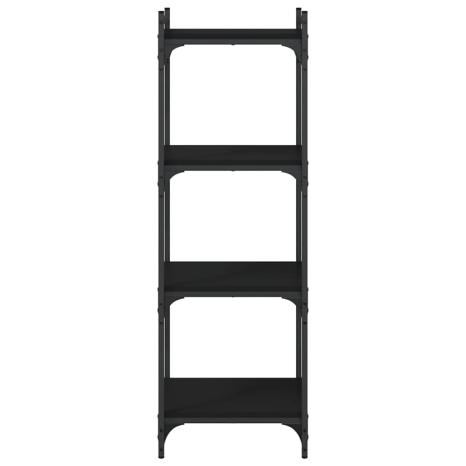vidaXL 4-poziomowy regał na książki, czarny, 40x30x120 cm