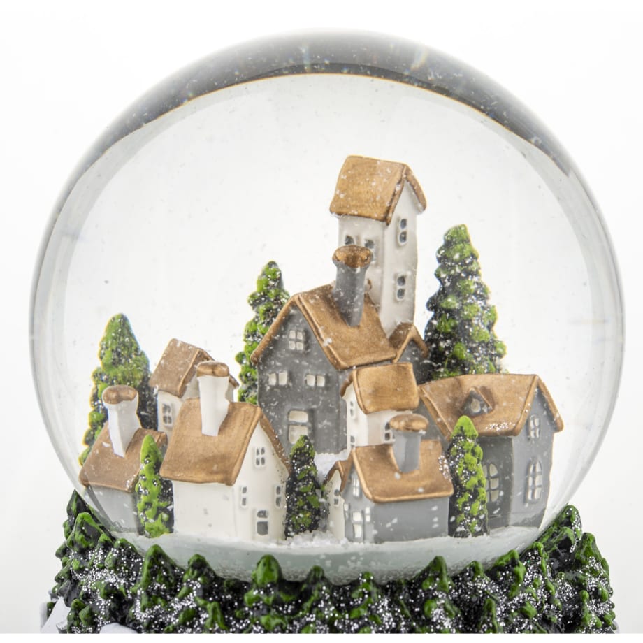 Szklana kula śnieżna z pozytywką 17x11x11cm COTTAGE