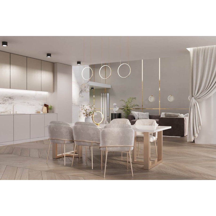 Okrągły kinkiet ścienny Agaro 4307 Shilo LED 9W 4000K metalowy pierścień czarny