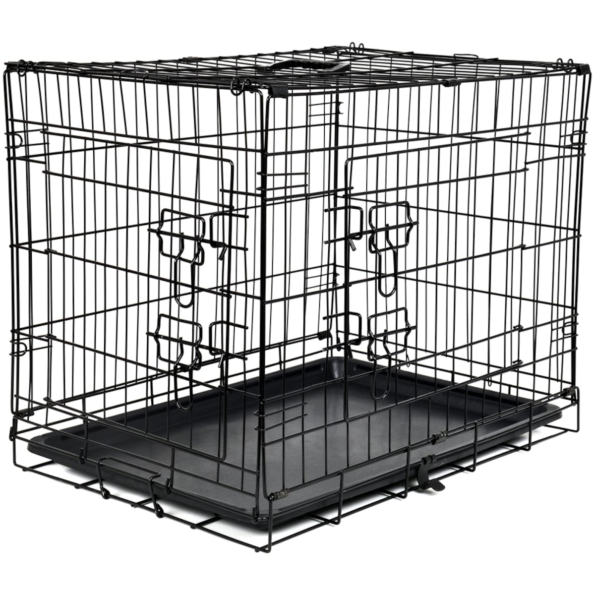 Klatka kennelowa dla zwierząt FUNFIT HOME&OFFICE transporter kojec 77x48x55cm czarna L