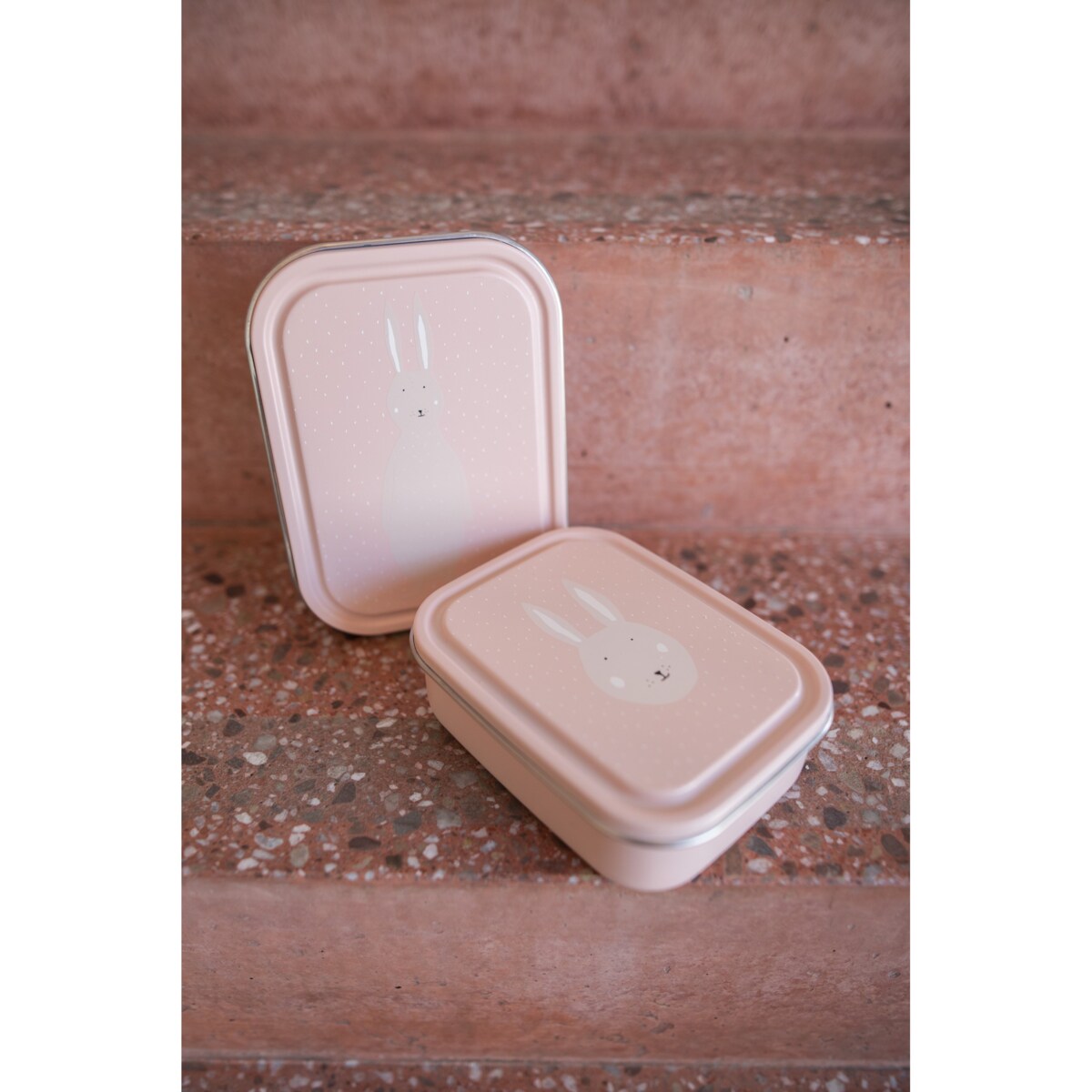 Duży stalowy lunch box - Królik