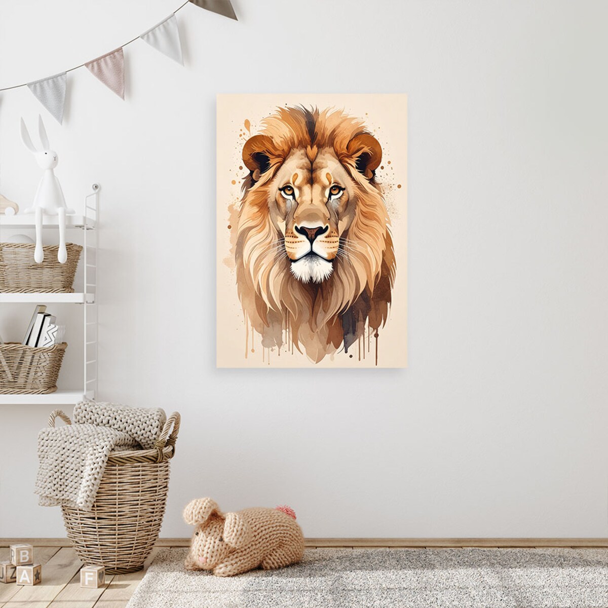 Obraz do salonu biura jadalni, Lew portret zwierzęta afrykańskie natura 40x60 cm