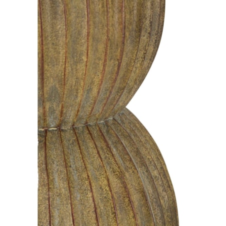 Osłonka dekoracyjna Breeze, kolor przygaszona zieleń, tlenek magnezu (MgO), 25 x 25 x 52,5 cm, na doniczkę do salonu, Mauro Ferretti