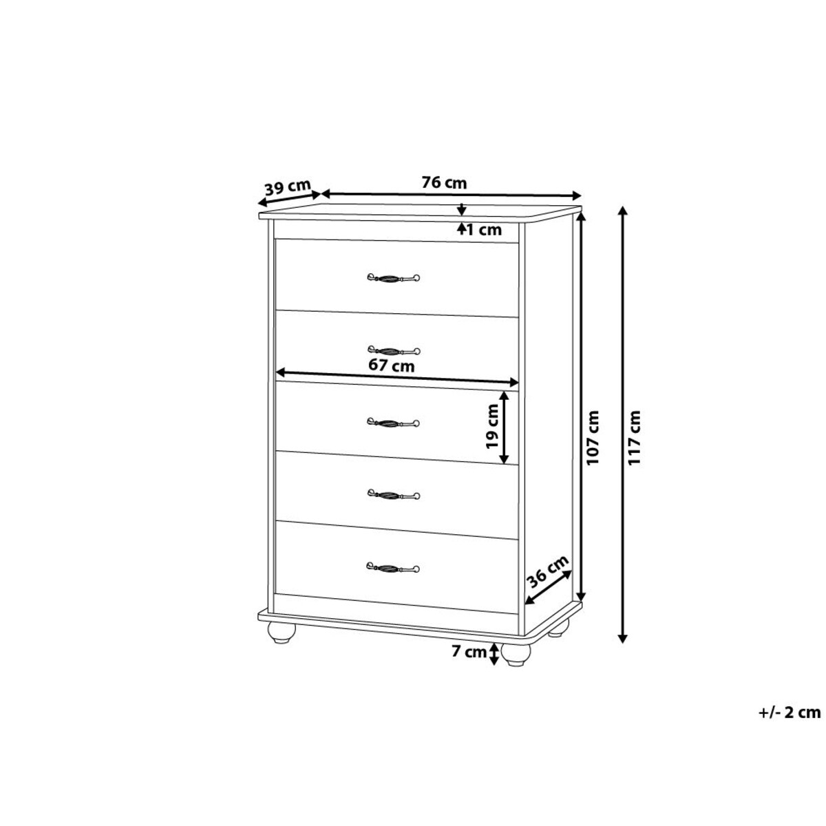 Komoda biała SHARON
