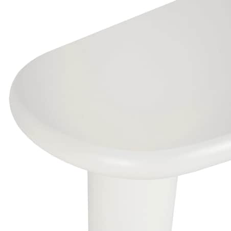 Stolik Kawowy Okrągły Mały Ława Do Salonu Pokoju Owalny Biały EDME 128cm