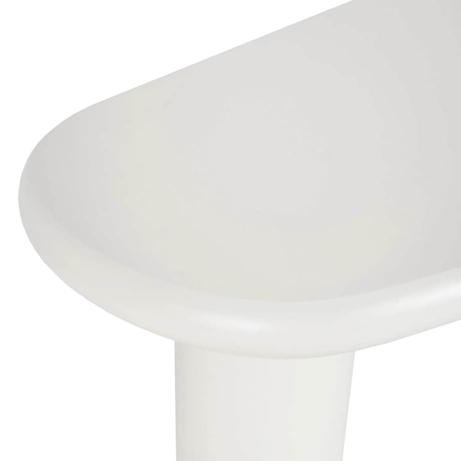 Stolik Kawowy Okrągły Mały Ława Do Salonu Pokoju Owalny Biały EDME 128cm