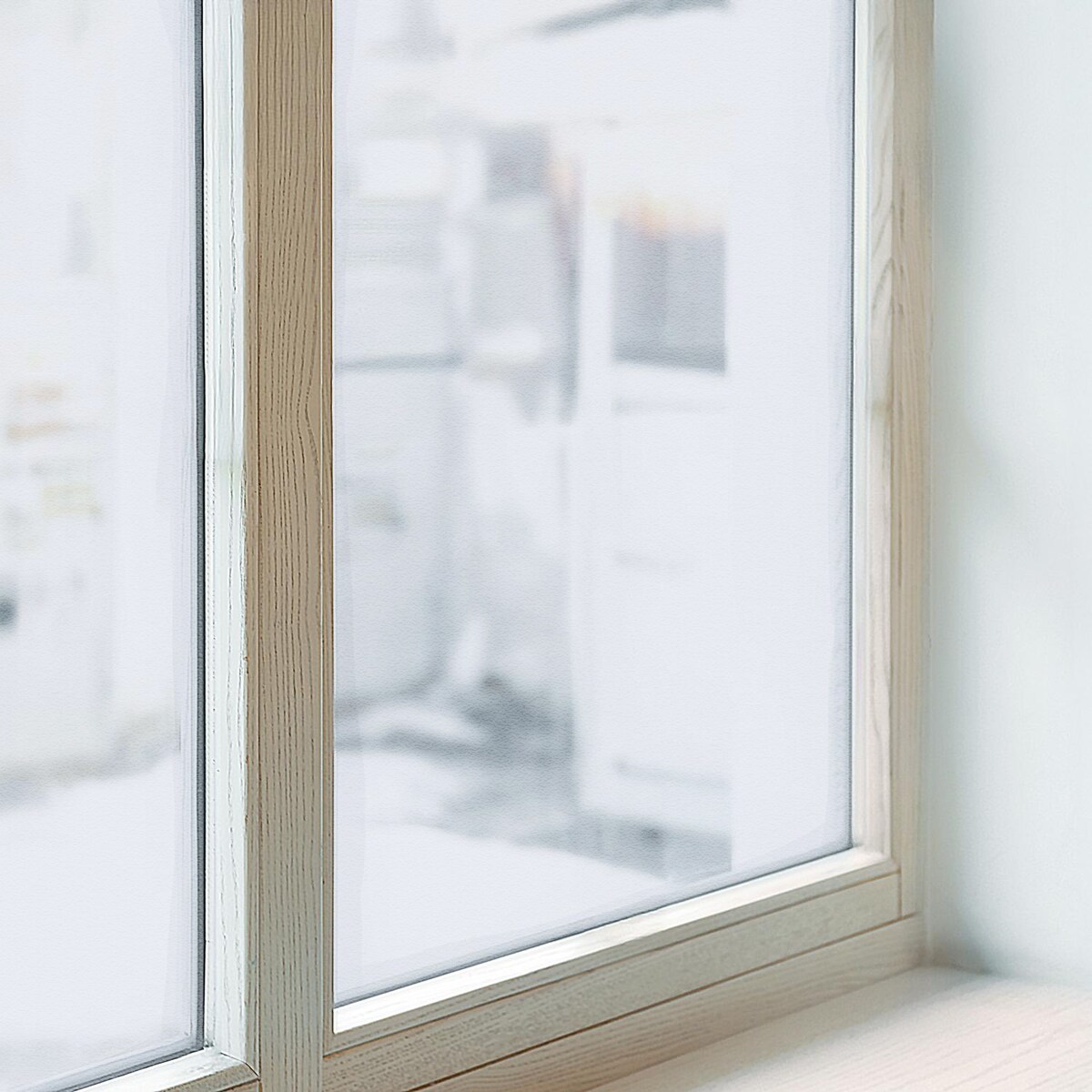 Okleina na szybę dekoracyjna - Niebieskoszara powierzchnia w minimalistycznym stylu - 200x116 cm