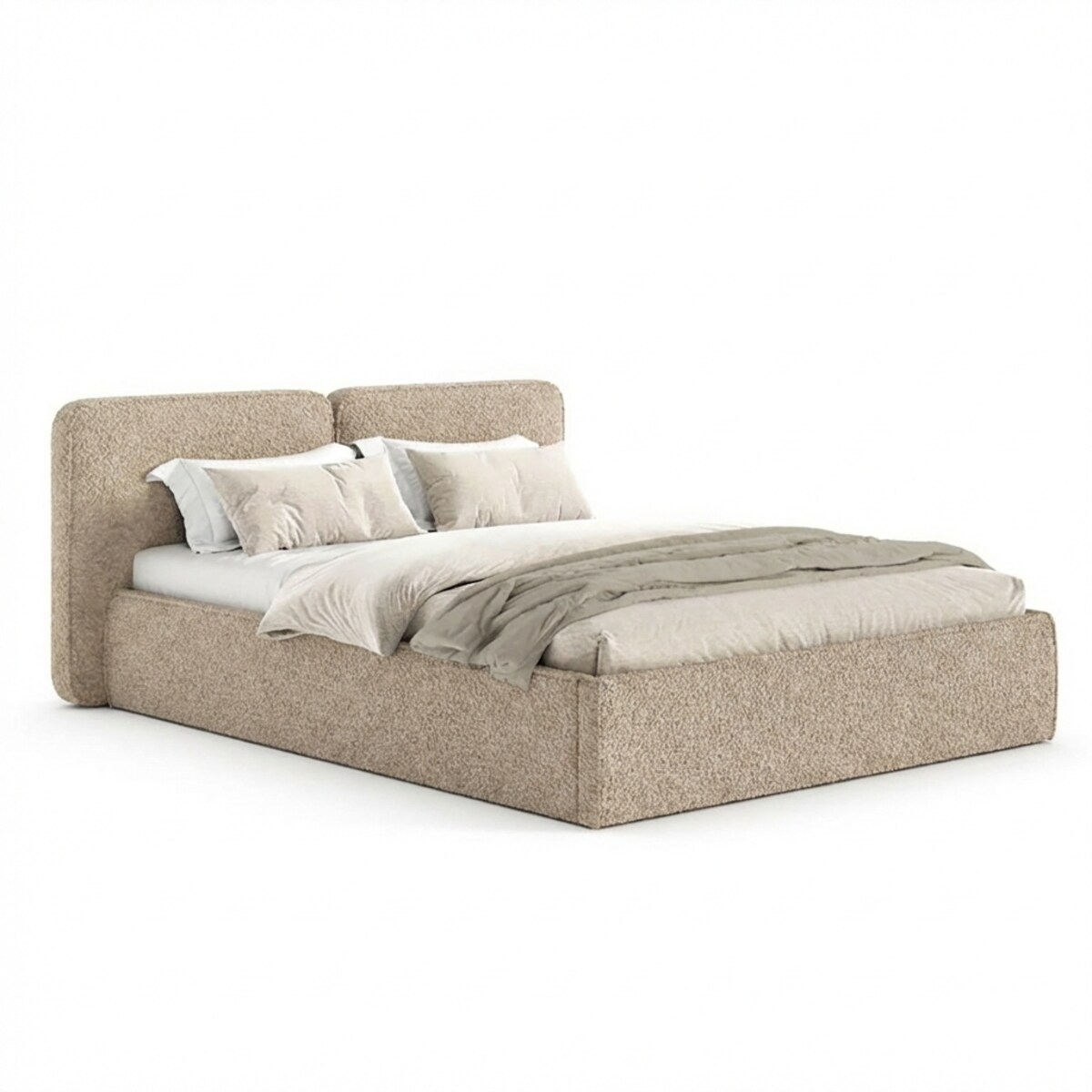 Łóżko Tapicerowane Elite 120X200 Stelaż Pojemnik Na Pościel Loop 03