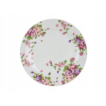 TALERZEKOMPLET OBIADOWY W KWIATY gotowy prezent 30 elem talerze jadalni box