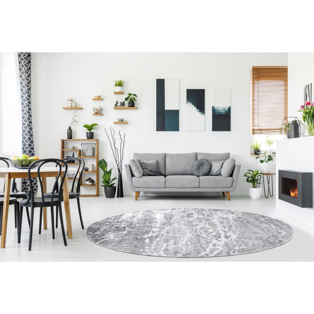 Dywan MEFE nowoczesny Koło 6182 Beton - koło 120 cm