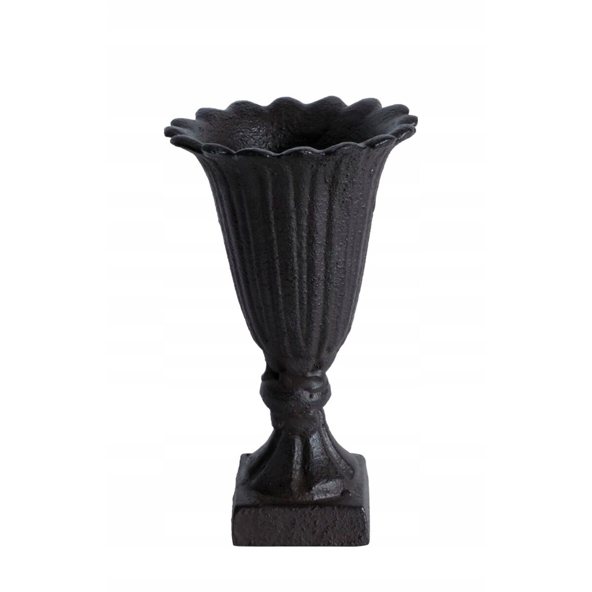WAZON W KSZTAŁCIE KWIATU żeliwny czarny wys. 14cm