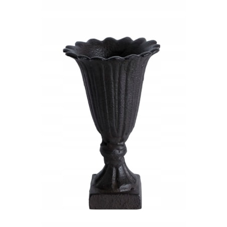 WAZON W KSZTAŁCIE KWIATU żeliwny czarny wys. 14cm