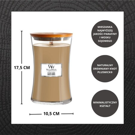 WoodWick świeca duża GILDED SANDS