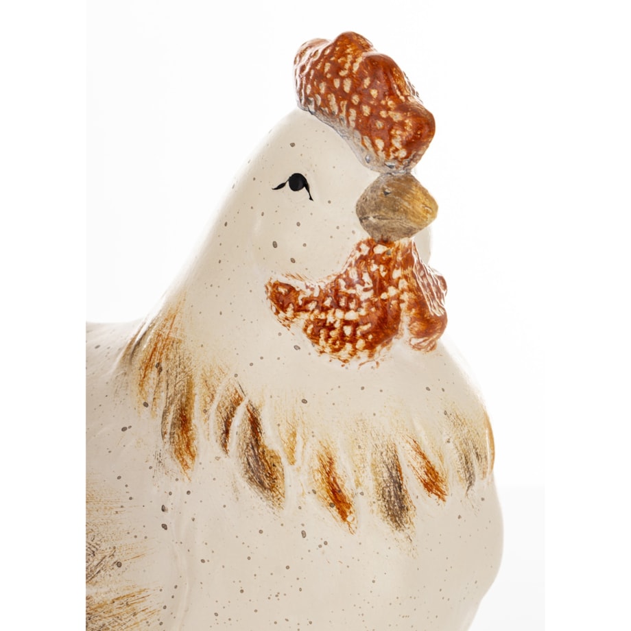 Dekoracja - kura wielokolorowa 18,5x13x16 cm POULE-2