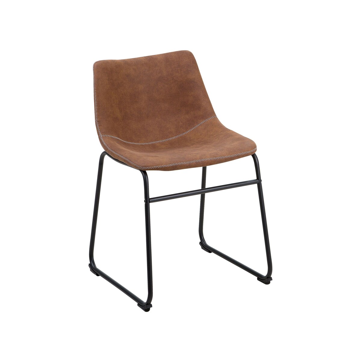 Zestaw 2 krzeseł do jadalni brązowy BATAVIA