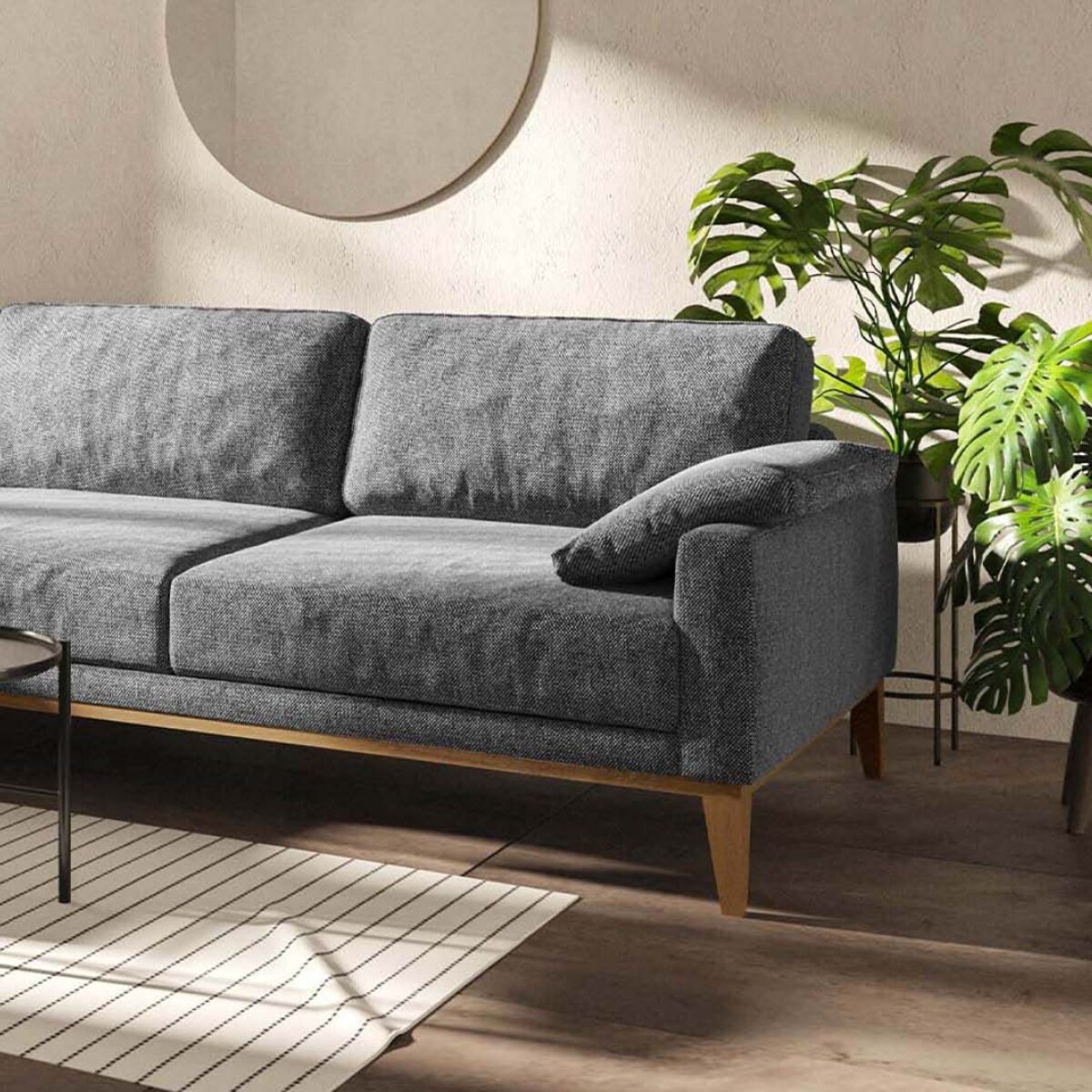 Sofa narożna Musso - ciemnoszara