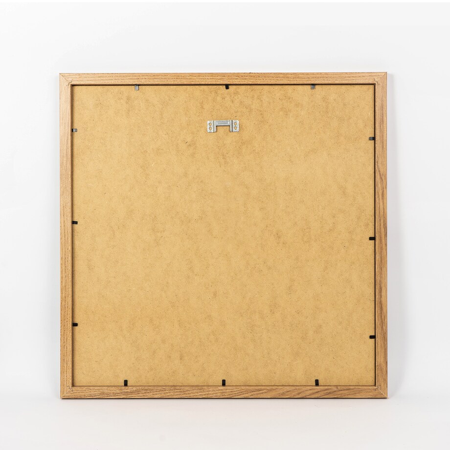 Ramka na zdjęcia 40x40 cm dębowa rama MDF z plexi do powieszenia pion poziom klasyczna kwadratowa ramka FRAMAI®