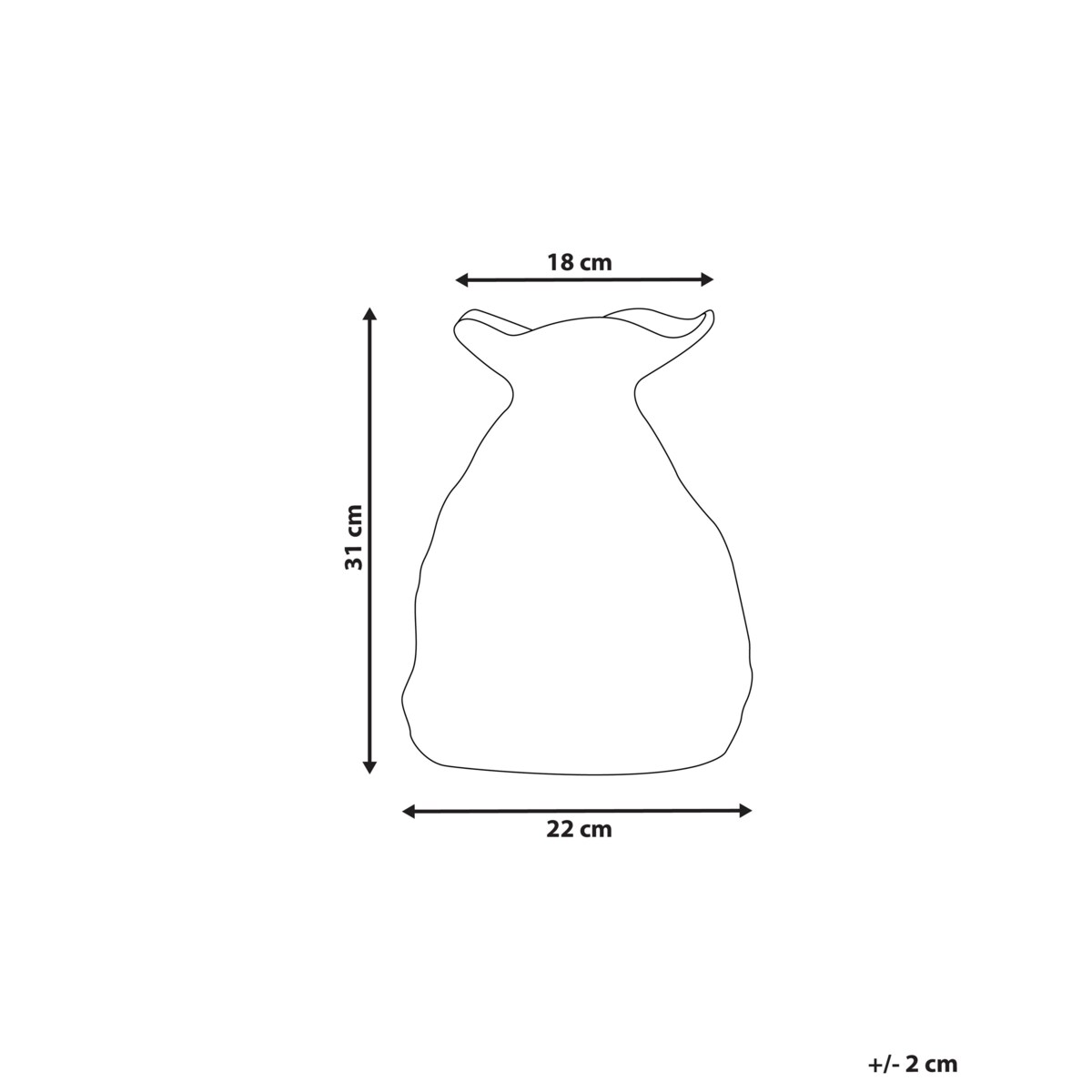 Kamionka Wazon na kwiaty 31 cm Czarny COONTAIL