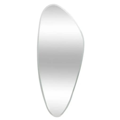 Lustro o nieregularnym kształcie srebrne Aidan 142x60 cm