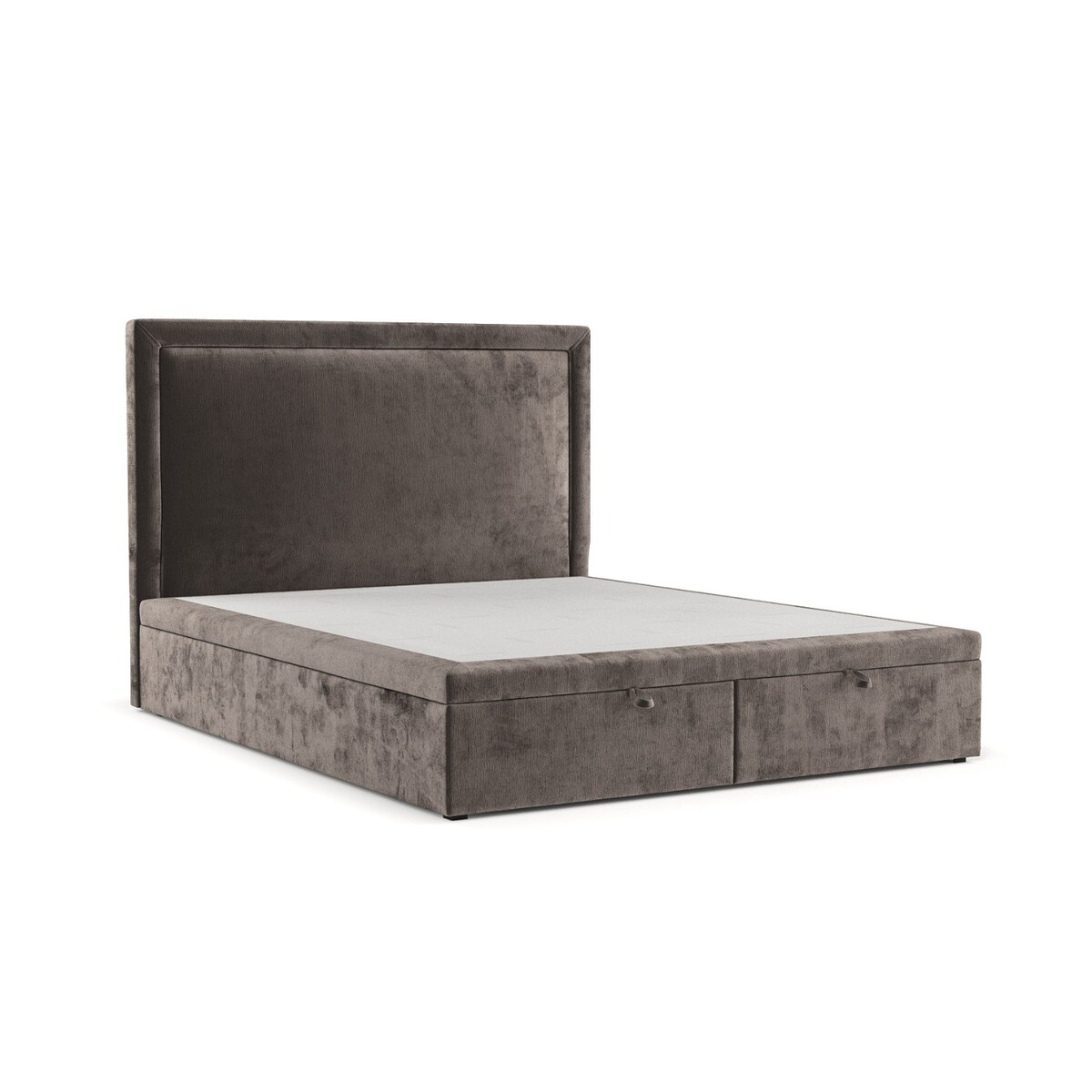 Łóżko tapicerowane SALMA 160x200 z pojemnikiem, Brązowy, tkanina Lotta 39