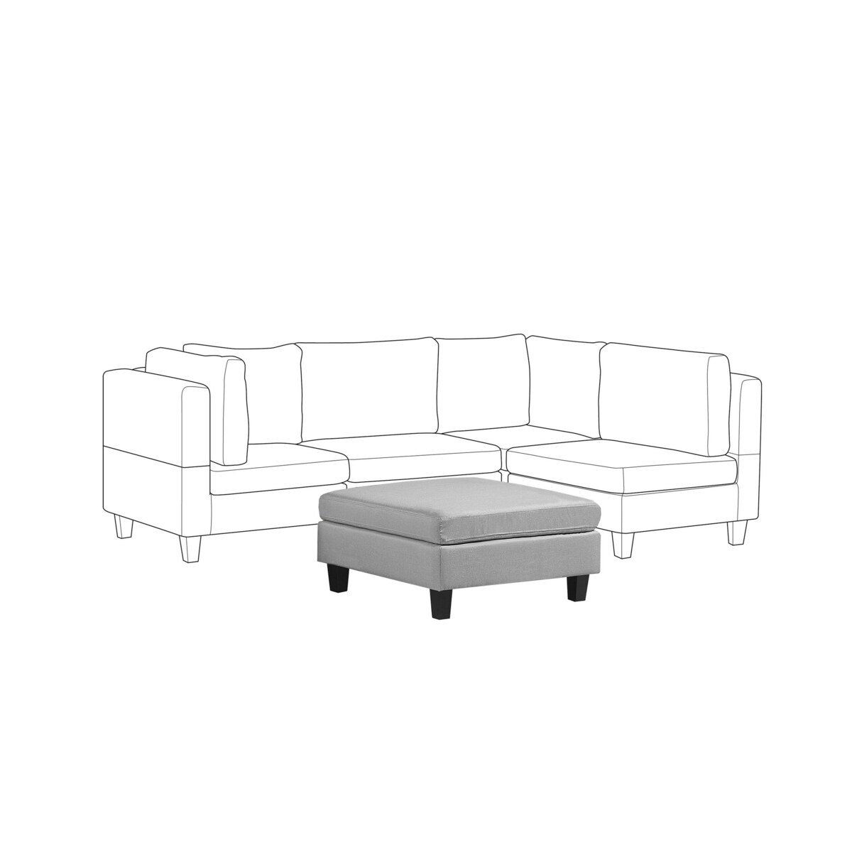 Otomana jasnoszara FEVIK