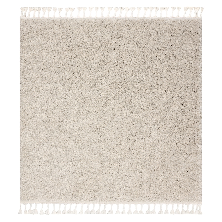 Dywan kwadratowy BERBER 9000 krem Frędzle 160x160 cm