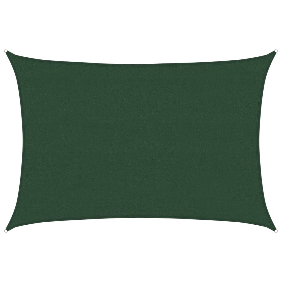 vidaXL Żagiel przeciwsłoneczny, 160 g/m², ciemnozielony, 4x6 m, HDPE