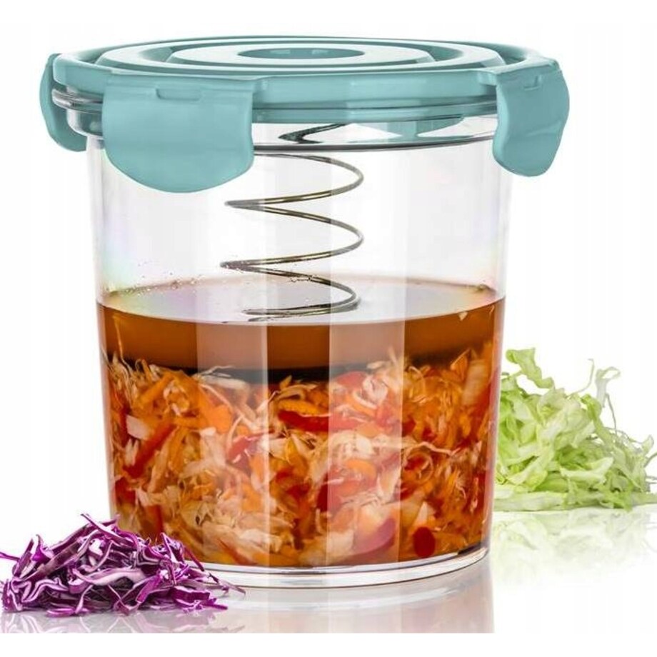 SŁOIK POJEMNIK na jedzenie ze sprężyną do kiszenia marynowania 4 L żywność