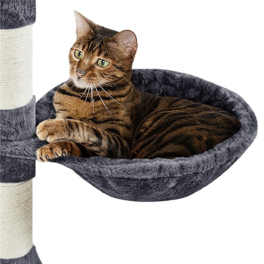 Pięciopoziomowy drapak dla kotów Szary 105 cm