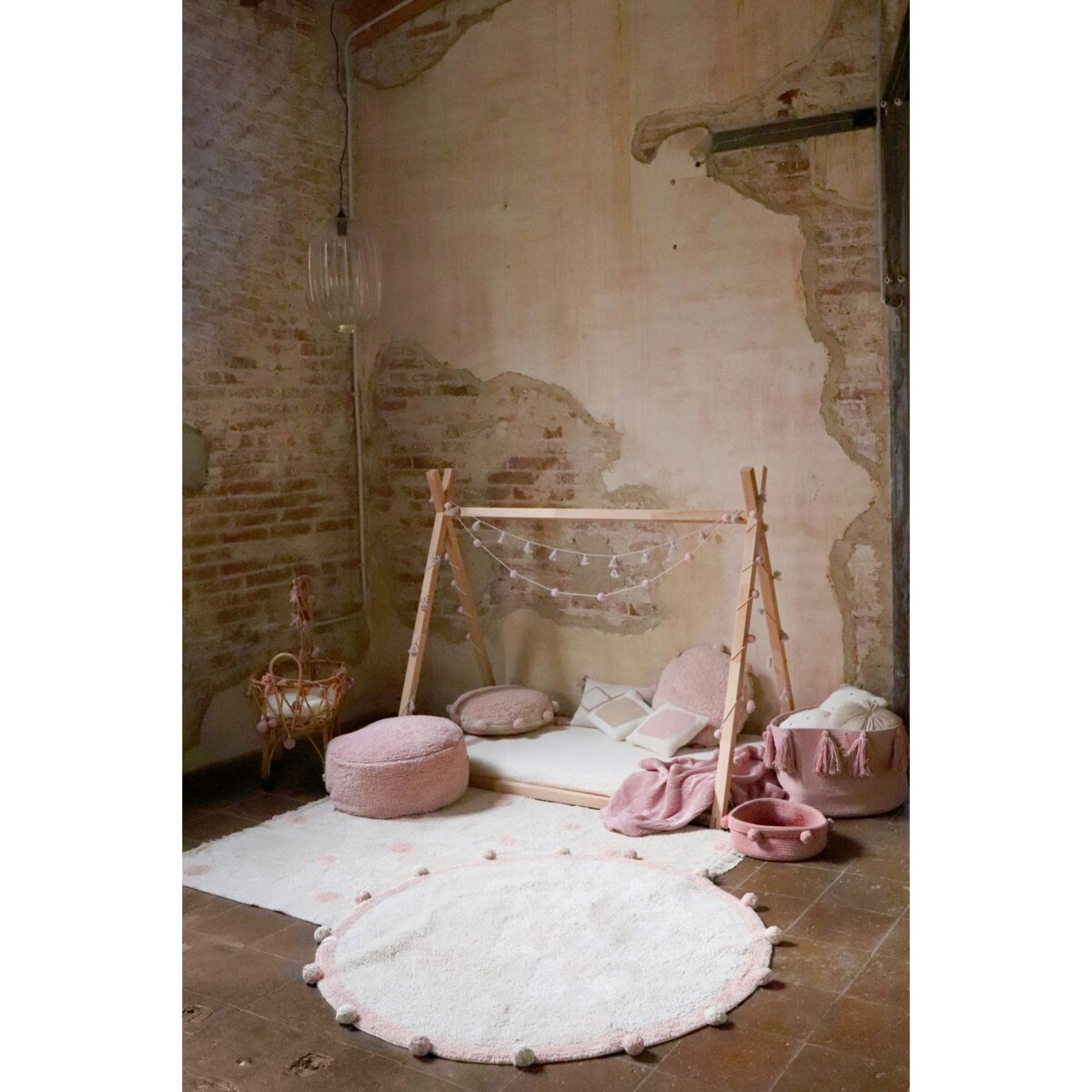 Dywan Bawełniany Hippy Dots Natural Vintage Nude 120x160 cm Lorena Canals