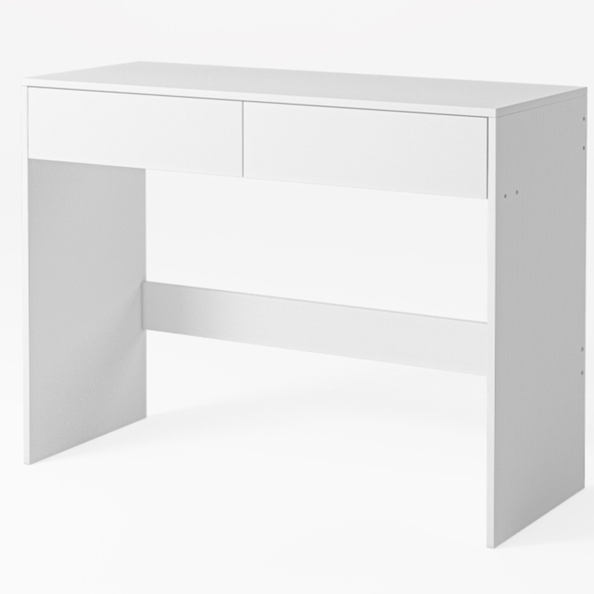 BIURKO KOMPUTEROWE BIAŁE NOWOCZESNE Z 2 SZUFLADAMI LOFT STÓŁ TOALETKA 100CM