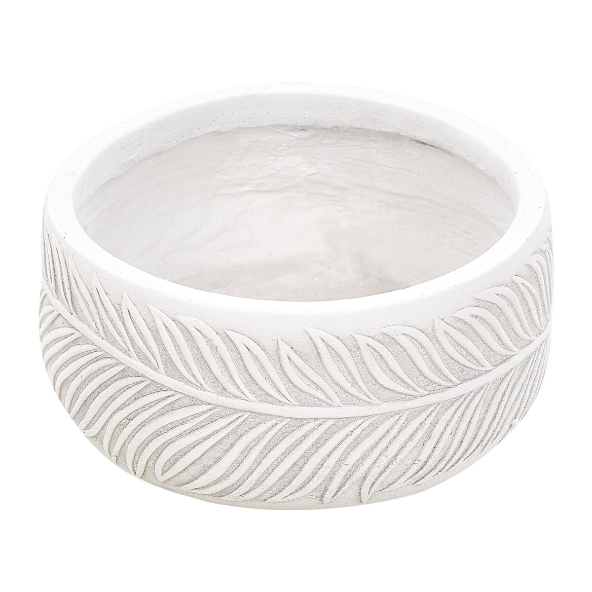 Doniczka okrągła 25 x 25 x 14 cm złamana biel FTERO