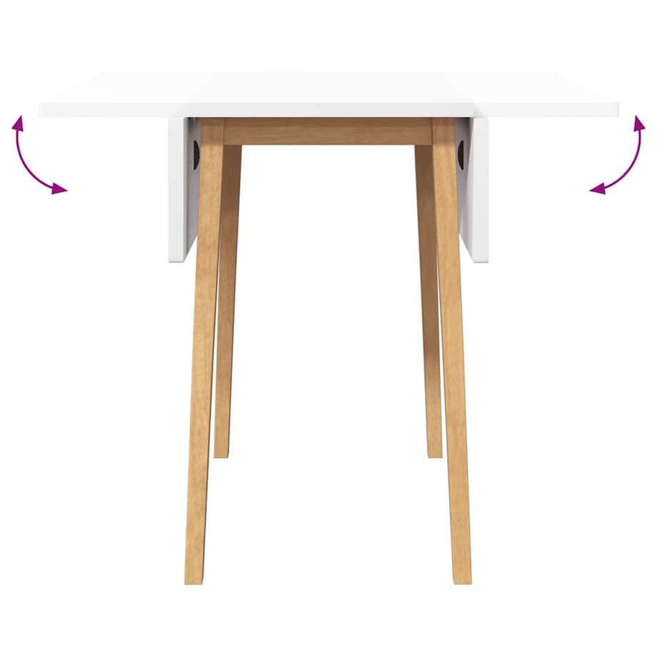 vidaXL Stół jadalny Naturalne drewno lite Guma