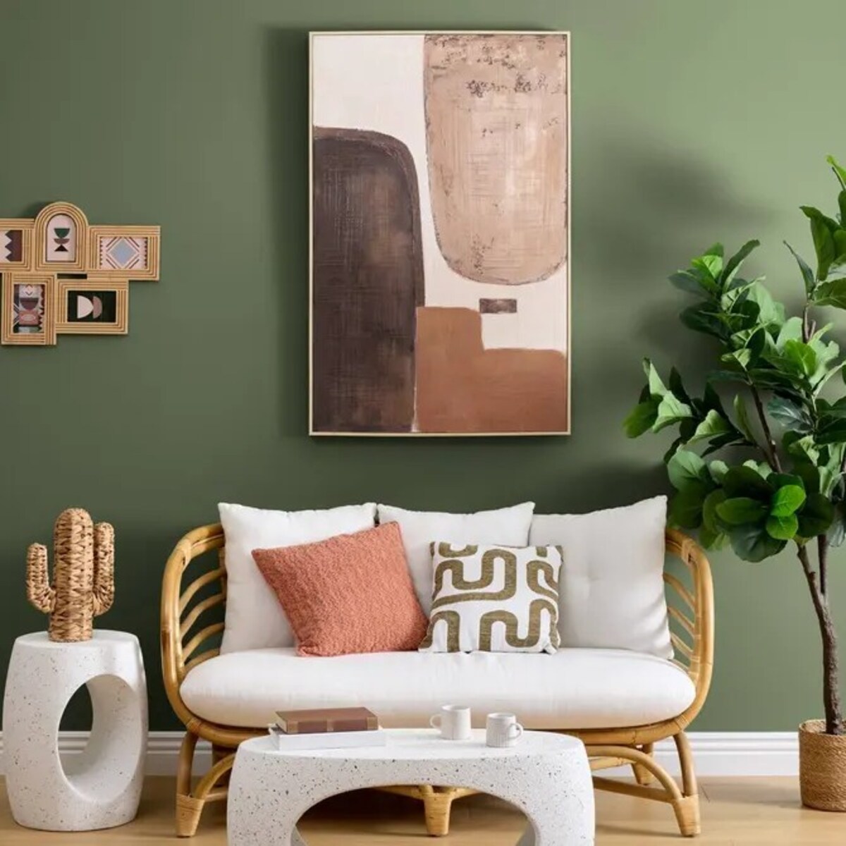 Stolik pomocniczy, boczny, Ø38 cm, tlenek magnezu, Narlon