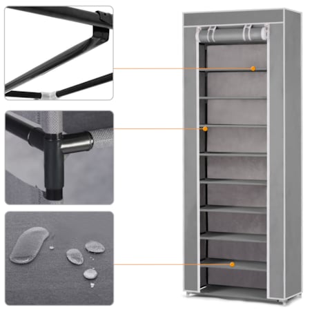 Szafa tekstylna regał na buty duża 10 półek Massido