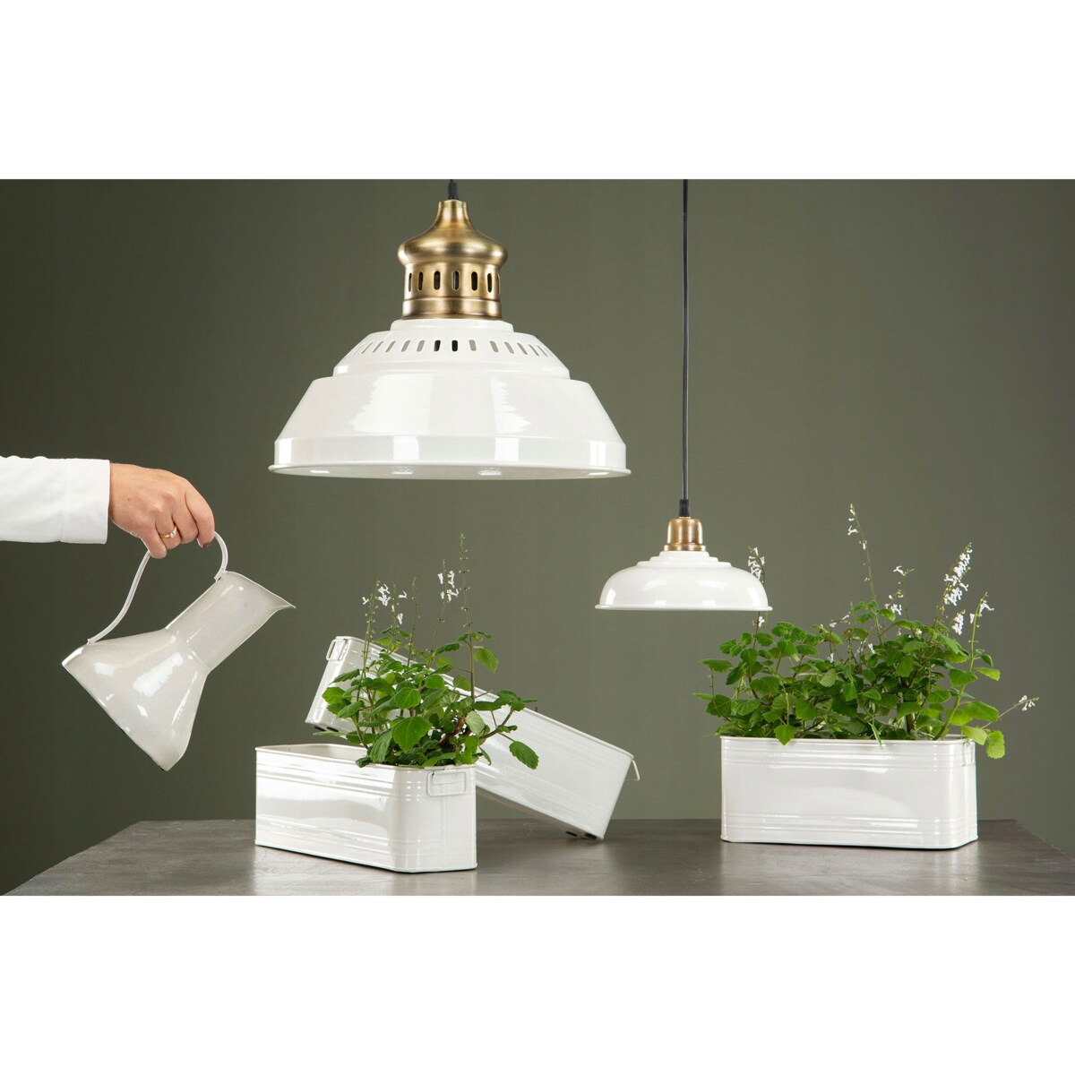 2 szt. PUDEŁKO organizer STYL LOFT metalowy biały