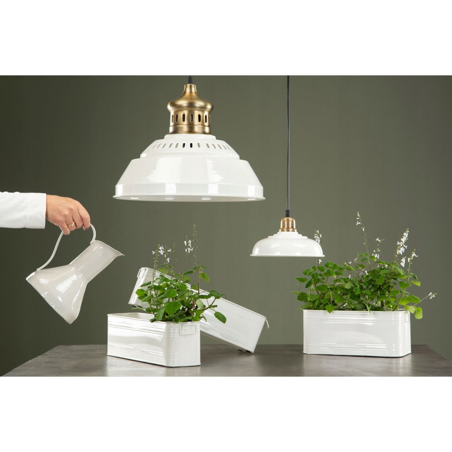 2 szt. PUDEŁKO organizer STYL LOFT metalowy biały