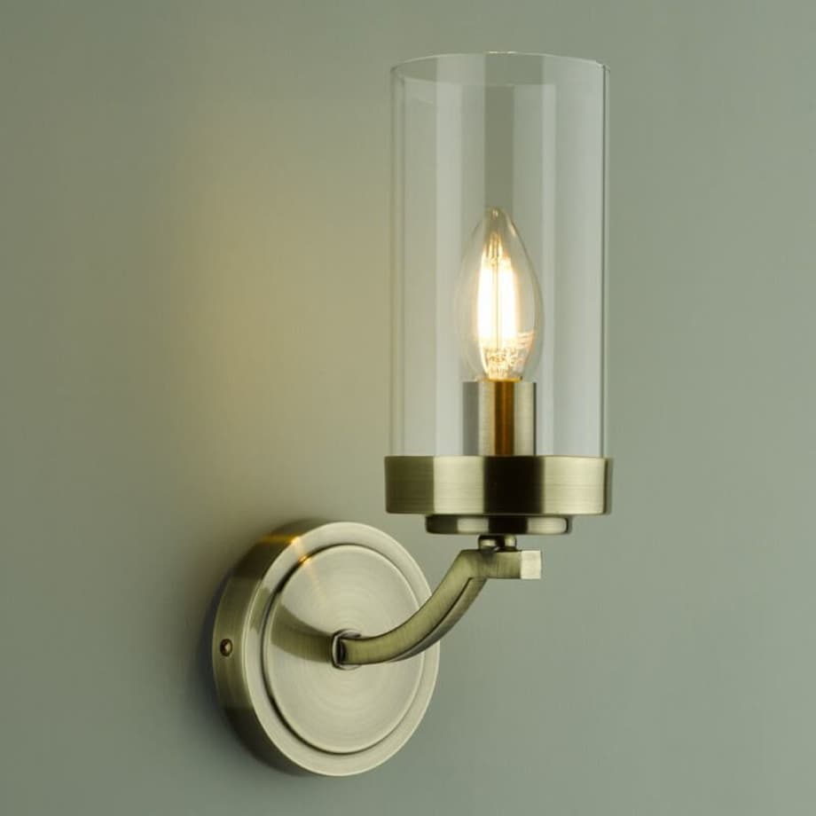 Kinkiet ścienny do przedpokoju Joseph LA3732596-Q Laura Ashley przezroczysty mosiądz