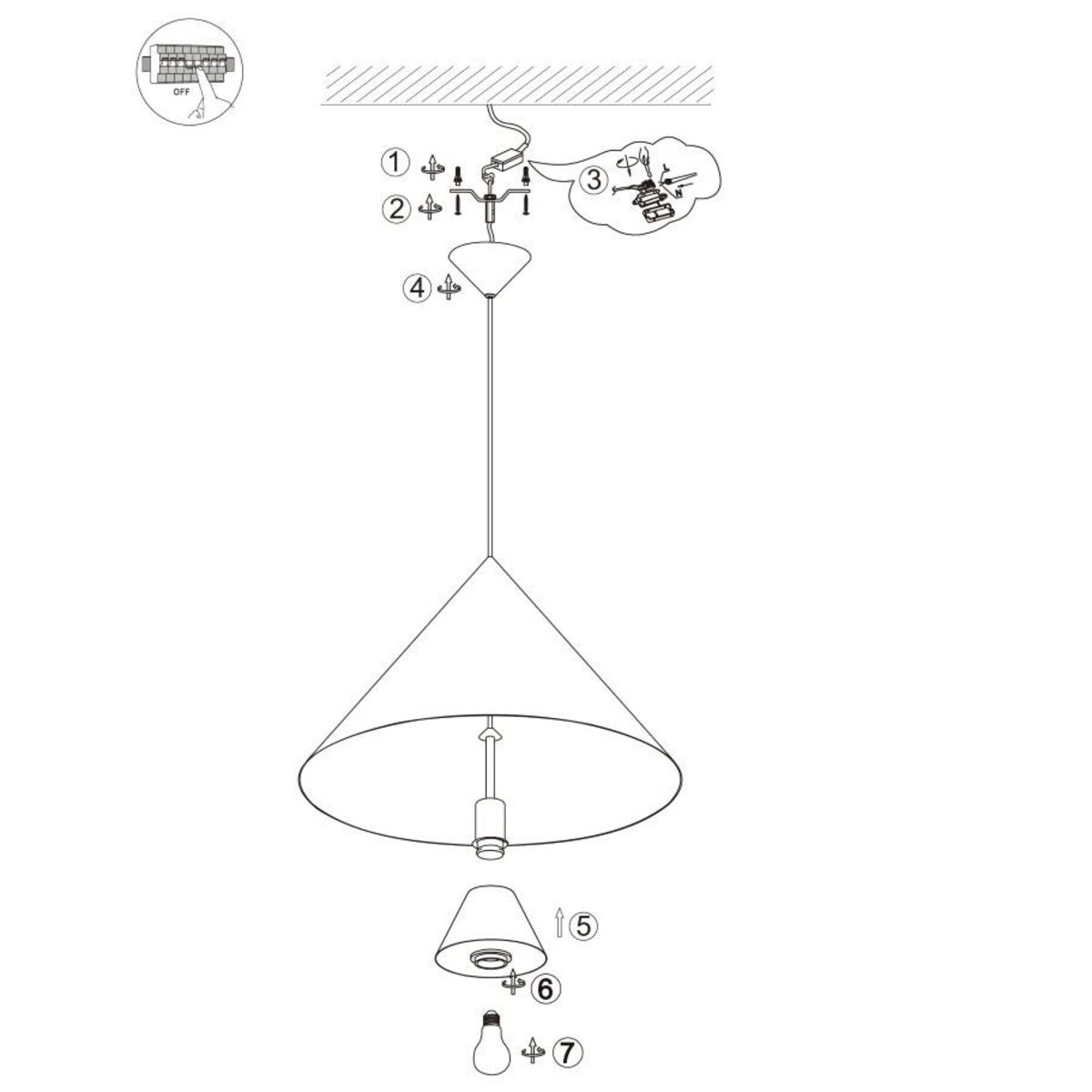 LAMPA WISZĄCA ALUMINIOWA LUNAVERA BRĄZOWA