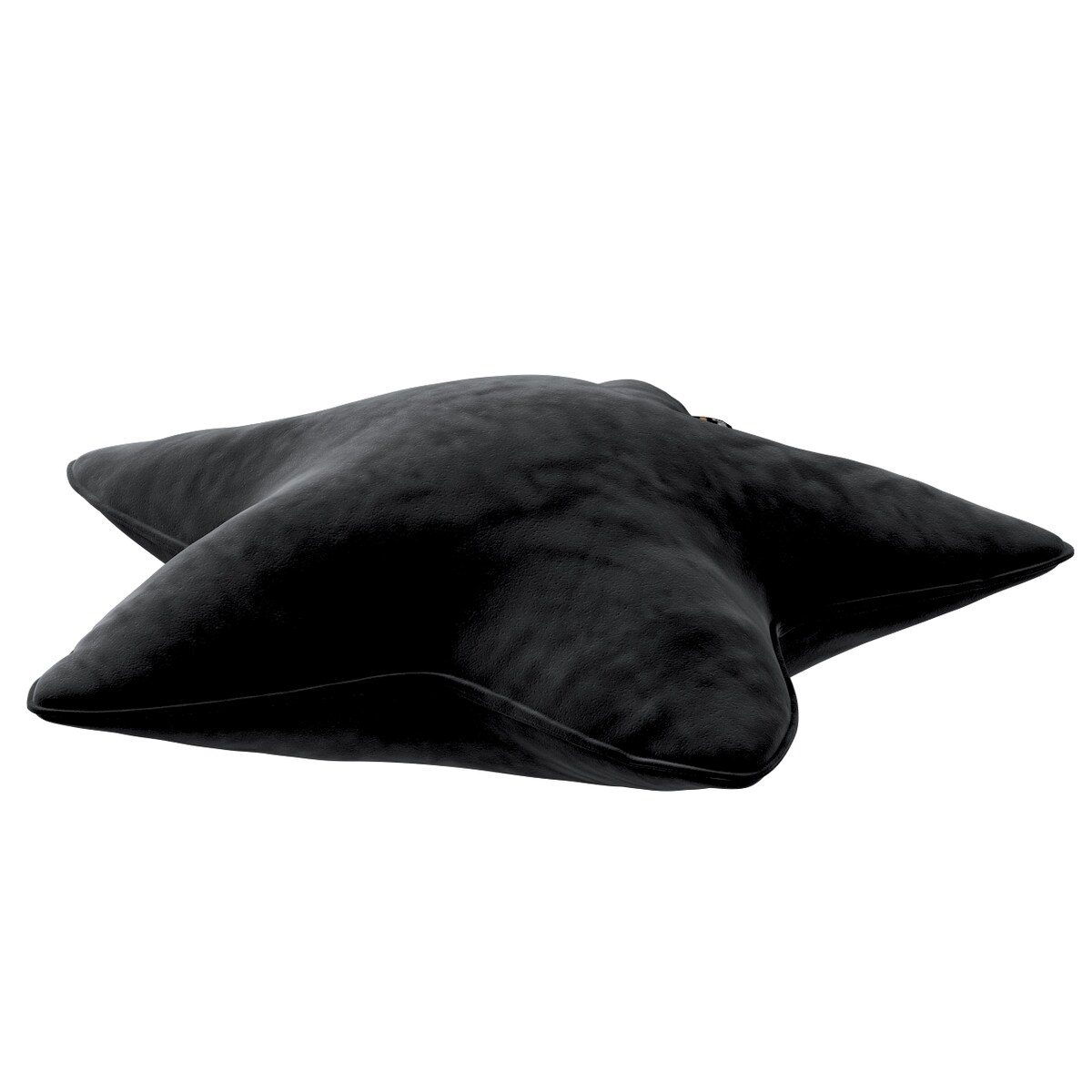 Poduszka Lucky Star, głęboka czerń, 52x15x52cm, Posh Velvet