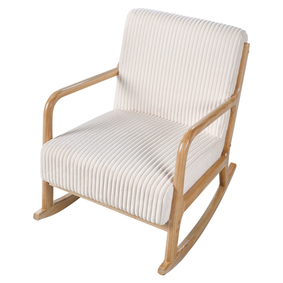 Fotel bujany SORSELE Sztruks Biały