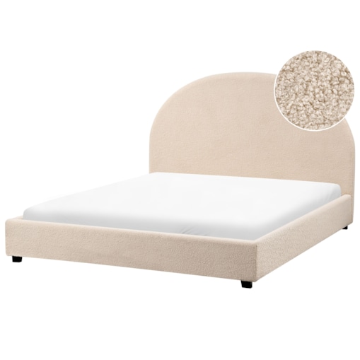 Łóżko Boucle VAUCLUSE 140 x 200 cm Beżowy