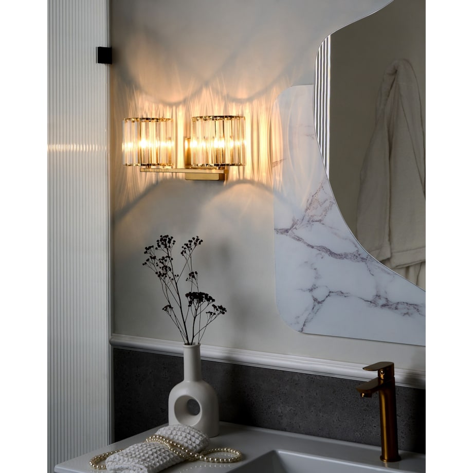 Lampa ścienna LOURIDO Złoty Metal