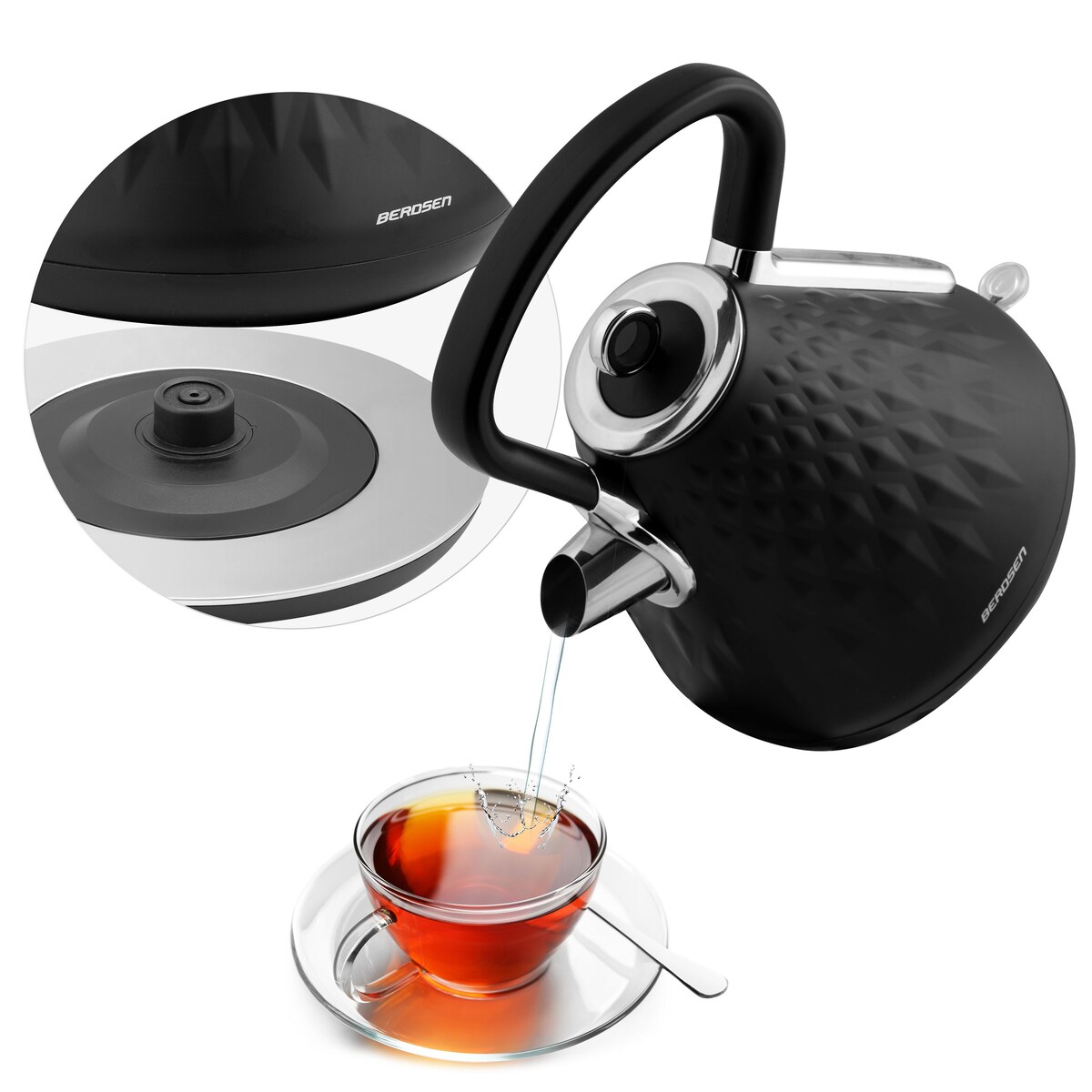 Czajnik elektryczny 1,7L Berdsen czarny