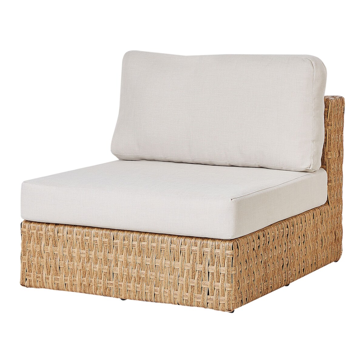 Narożnik ogrodowy ze stolikiem dla 4 osób OLIVERI Prawostronny Technorattan Beżowy