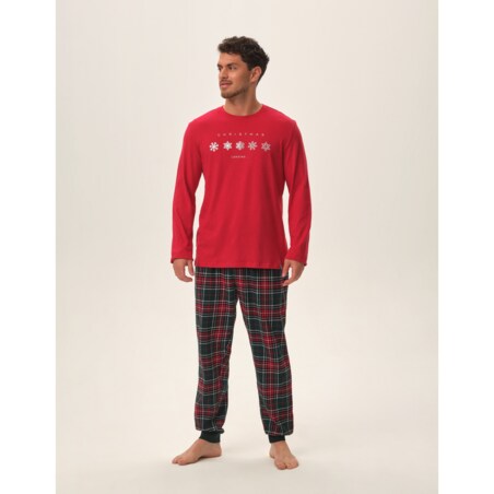 Piżama Honest 41914-33X Czerwona Czerwony, XL