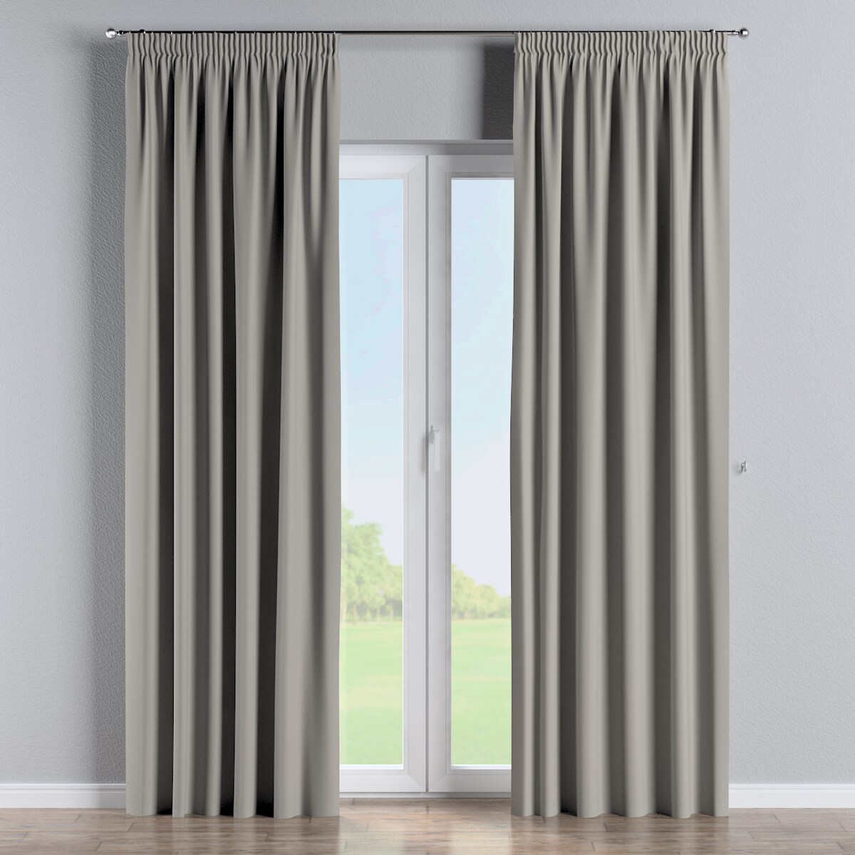 Zasłona na taśmie marszczącej 1 szt. 130x245 szary