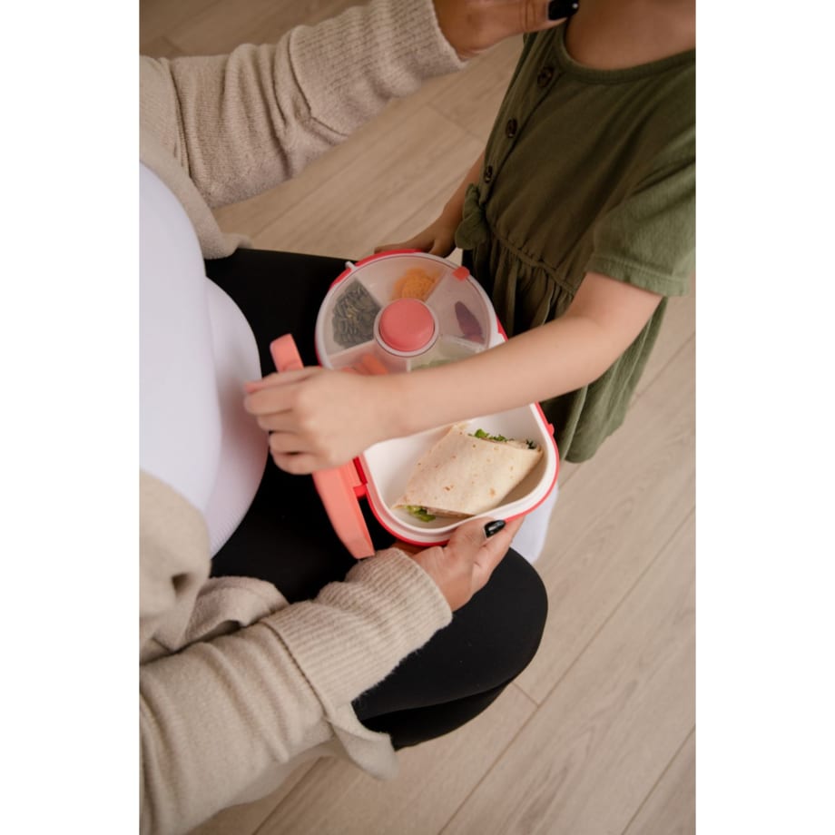 GOBE 2IN1 LUNCHBOX & SNACK SPINNER śniadaniówka dla dzieci, Watermelon Pink